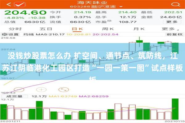 没钱炒股票怎么办 扩空间、通节点、筑防线，江苏江阴临港化工园区打造“一园一策一图”试点样板